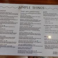Food Menu 1/2 at Simple Things in Kampot