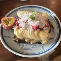 French toast, unreal flavour and very filling!   at Simple Things in Kampot