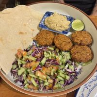 The awesome falaffel plate!   at Simple Things in Kampot