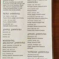 menu 1.1 at Simple Things in Kampot