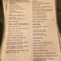 Menu at Simple Things in Kampot