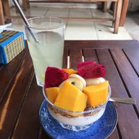 Natural yogurt & Lemon ginger kombucha at Simple Things in Kampot