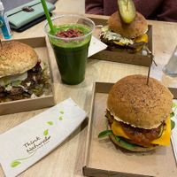 Different kind of burgers at Vegan Love in Budapest