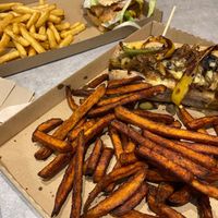 Beyond burger, Philly cheezesteak and fries at Vegan Love in Budapest