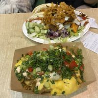 Gyros plate and loaded fries   at Vegan Love in Budapest
