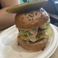 Double cheeseburger  at Vegan Love in Budapest