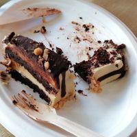"Snickers" gateau at Vegan Love in Budapest