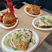 Burgers and Quesadilla at Vegan Love in Budapest