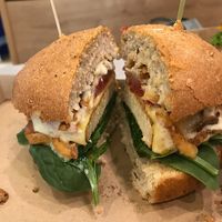 BBQ tofu burger ... great  at Vegan Love in Budapest