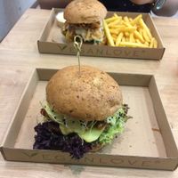 vegan burgers at Vegan Love in Budapest
