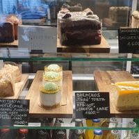 Cake options at Vegan Love in Budapest