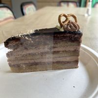 Nutella pretzel cake  at Vegan Love in Budapest