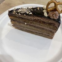 Nutella pretzel cake- delicious!!  at Vegan Love in Budapest