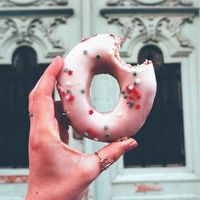 Sweet donut  at Vegan Love in Budapest