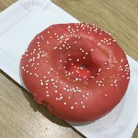 Sugar glazed donut  at Vegan Love in Budapest