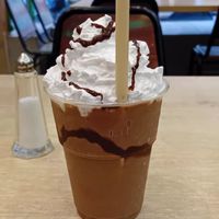 Dark chocolate milkshake at Vegan Love in Budapest