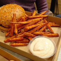 Smash burger at Vegan Love in Budapest