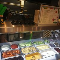 Salad bar at Vegan Love in Budapest