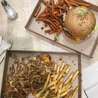 Burger and Hot Dog at Vegan Love in Budapest