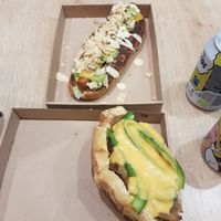 Mexican dog and Philly Cheese Steak sandwhich at Vegan Love in Budapest