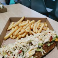 Tofu hot dog with extra quac  at Vegan Love in Budapest