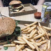 best vegan burgers ever! at Vegan Love in Budapest