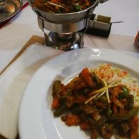 Vegan mixed veggies with bell peppers. at Little India in Nazare