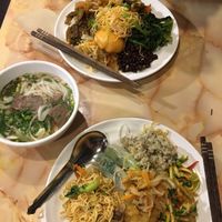 Fake ‘beef’ pho and buffet mix  at An Lac Chay - Hoan Kiem in Hanoi