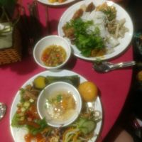 food from the buffet table  at An Lac Chay - Hoan Kiem in Hanoi