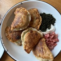 Smażone pierogi  at Apteka in Pittsburgh
