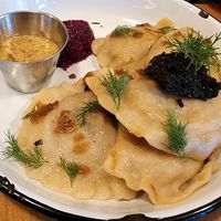 Potatoe pierogis  at Apteka in Pittsburgh