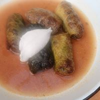 Stuffed cabbage with sour cream at Apteka in Pittsburgh