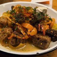 Bread salad at Apteka in Pittsburgh
