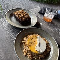 carrot & parsnip ice cream, chocolate cakee  at Apteka in Pittsburgh