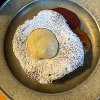 Zytnie Ciasto z Powidlami (rye and flour cake with oat cream and plum & apricot preserves) at Apteka in Pittsburgh