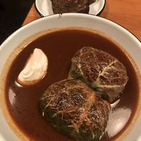 Stuffed cabbage filled with Cremona mushrooms  at Apteka in Pittsburgh