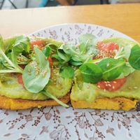 Avocado and tomato at Desayuneria in Conil De La Frontera