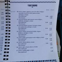 Carta at Desayuneria in Conil De La Frontera