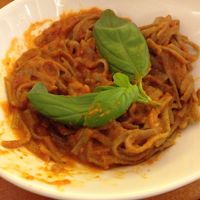 Children's pasta pomodoro at Eqvita in 