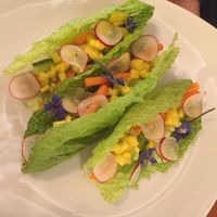 Lettuce wraps with pecan pate at Eqvita in 