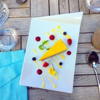 vegan mango cheesecake at Eqvita in 