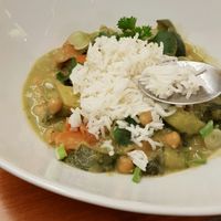 green Thai curry at Eqvita in 