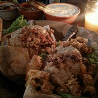 Eggplant sabij at Toko Baru in Antigua