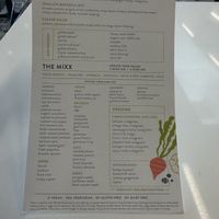 Menu  at The Mixx in Overland Park