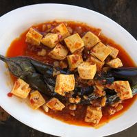 Eggplant tofu dish at Levine's Eatery in Coron