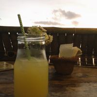 pineapple juice with gin at Levine's Eatery in Coron