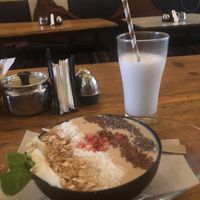Smoothie bowl at OR2K in Pokhara