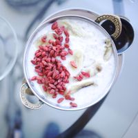 Coconut banana oatmeal  at OR2K in Pokhara