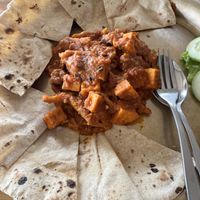 Mushroom and tofu dishh  at OR2K in Pokhara