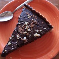 Chocolate pumpkin Tarte 😍 at OR2K in Pokhara